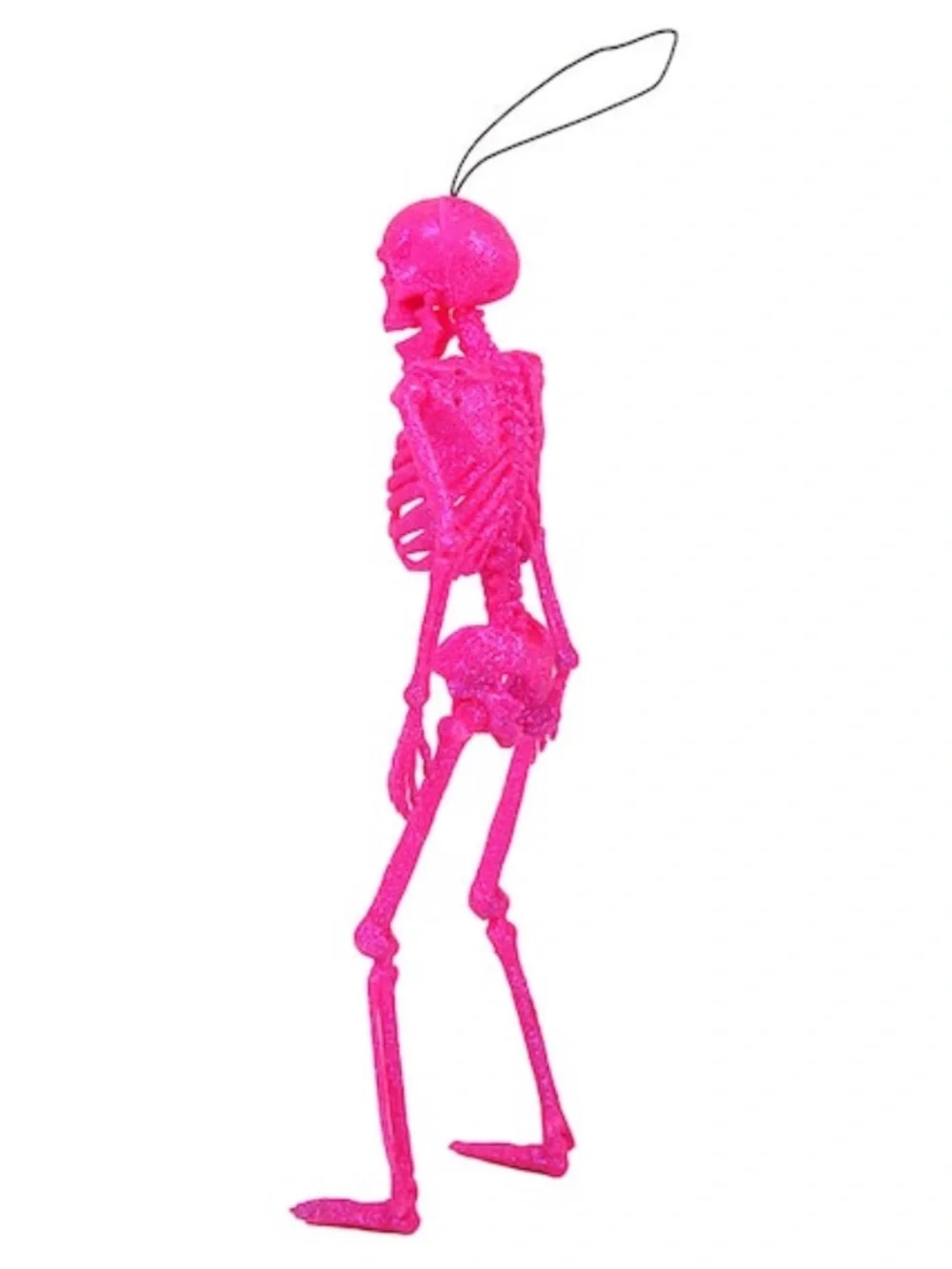 Haunted Living PINK GLITTER 14-inch Tabletop Skeleton Figurines - (SET OF 2)